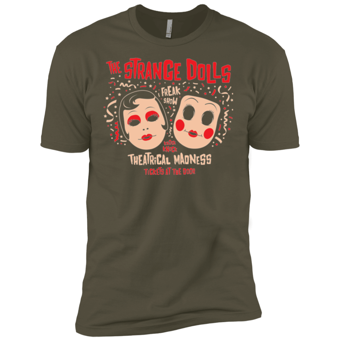 T-Shirts Military Green / X-Small STRANGE DOLLS Men's Premium T-Shirt