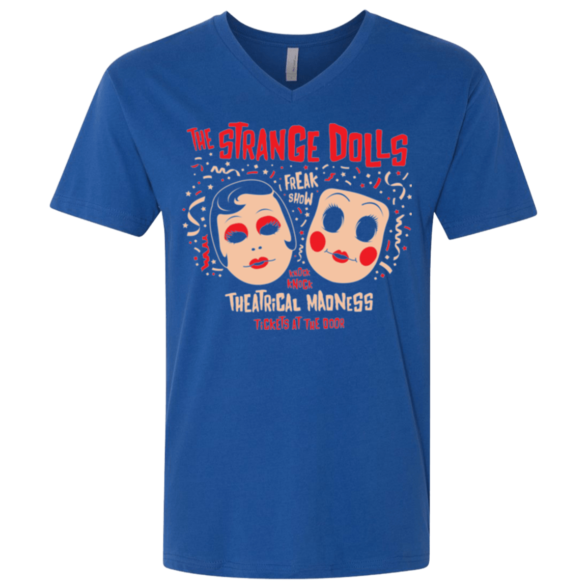 T-Shirts Royal / X-Small STRANGE DOLLS Men's Premium V-Neck