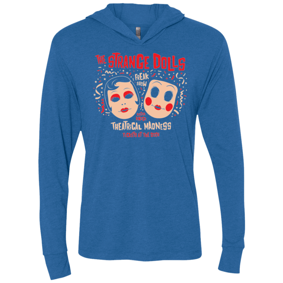 T-Shirts Vintage Royal / X-Small STRANGE DOLLS Triblend Long Sleeve Hoodie Tee