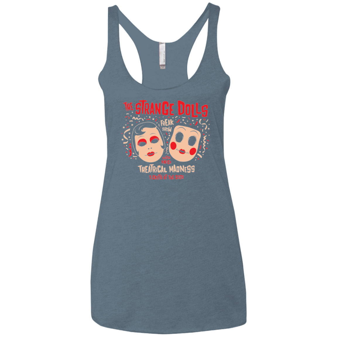 T-Shirts Indigo / X-Small STRANGE DOLLS Women's Triblend Racerback Tank