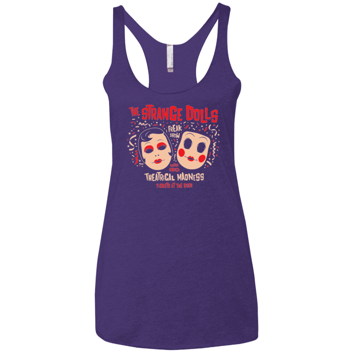 T-Shirts Purple Rush / X-Small STRANGE DOLLS Women's Triblend Racerback Tank