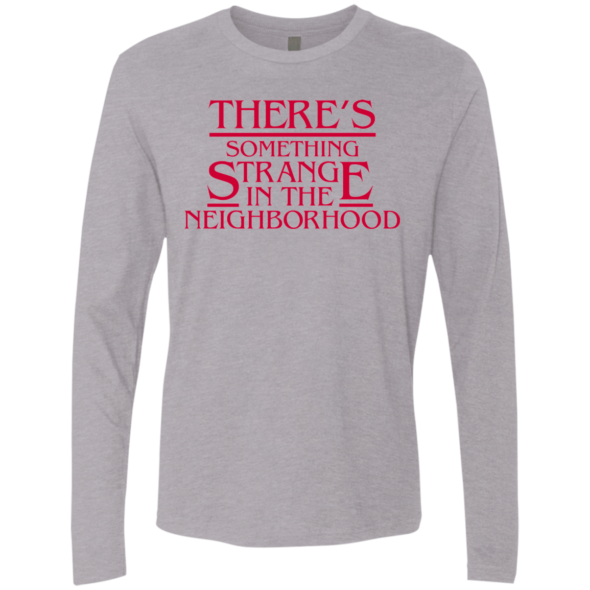 T-Shirts Heather Grey / Small Strange Hawkins Men's Premium Long Sleeve