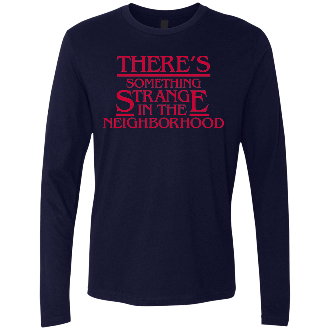 T-Shirts Midnight Navy / Small Strange Hawkins Men's Premium Long Sleeve