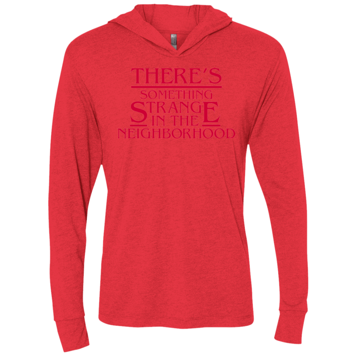 Strange Hawkins Triblend Long Sleeve Hoodie Tee