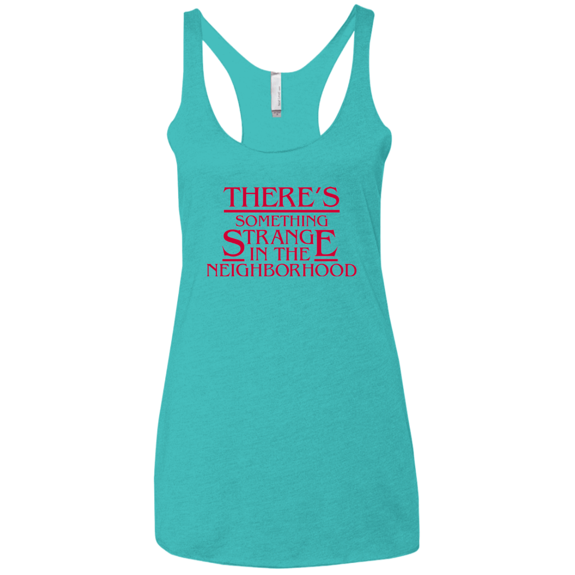 T-Shirts Tahiti Blue / X-Small Strange Hawkins Women's Triblend Racerback Tank