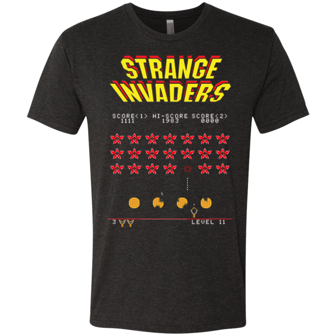 T-Shirts Vintage Black / Small Strange Invaders Men's Triblend T-Shirt
