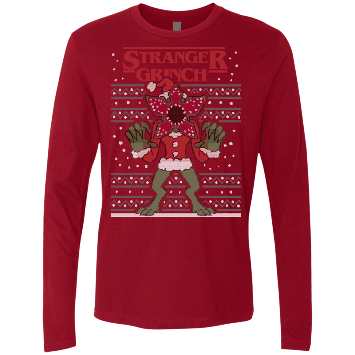 T-Shirts Cardinal / Small Stranger Grinch Men's Premium Long Sleeve