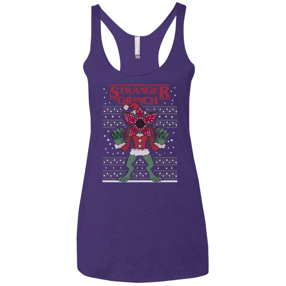 T-Shirts Purple / X-Small Stranger Grinch Women's Triblend Racerback Tank