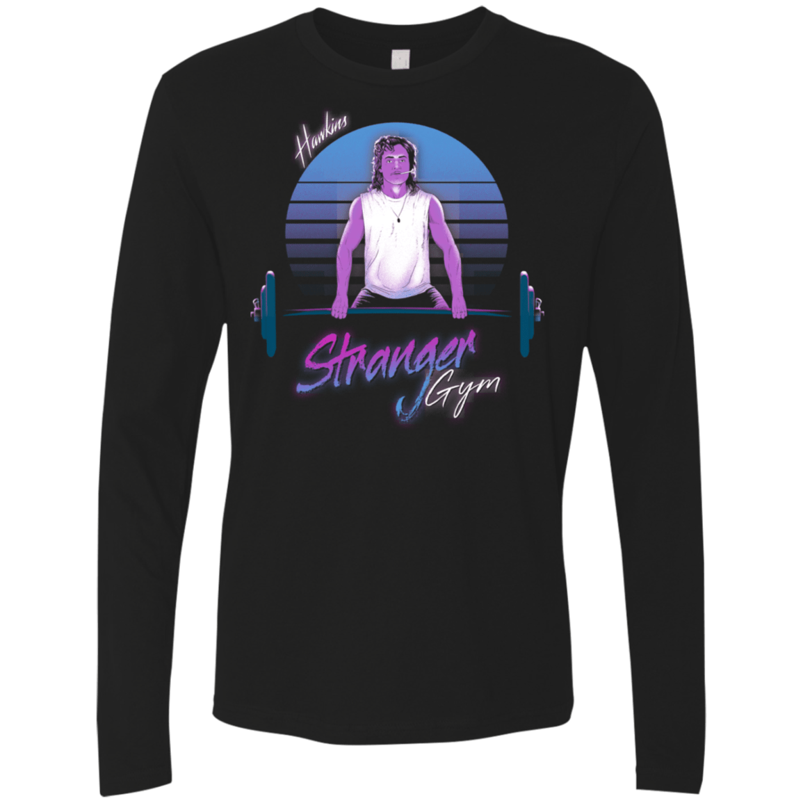 T-Shirts Black / S Stranger Gym Men's Premium Long Sleeve