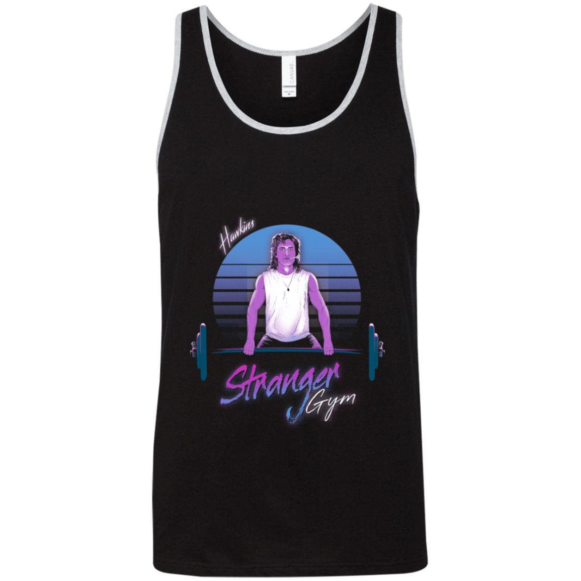 T-Shirts Black/Athletic Heather / X-Small Stranger Gym Unisex Premium Tank Top