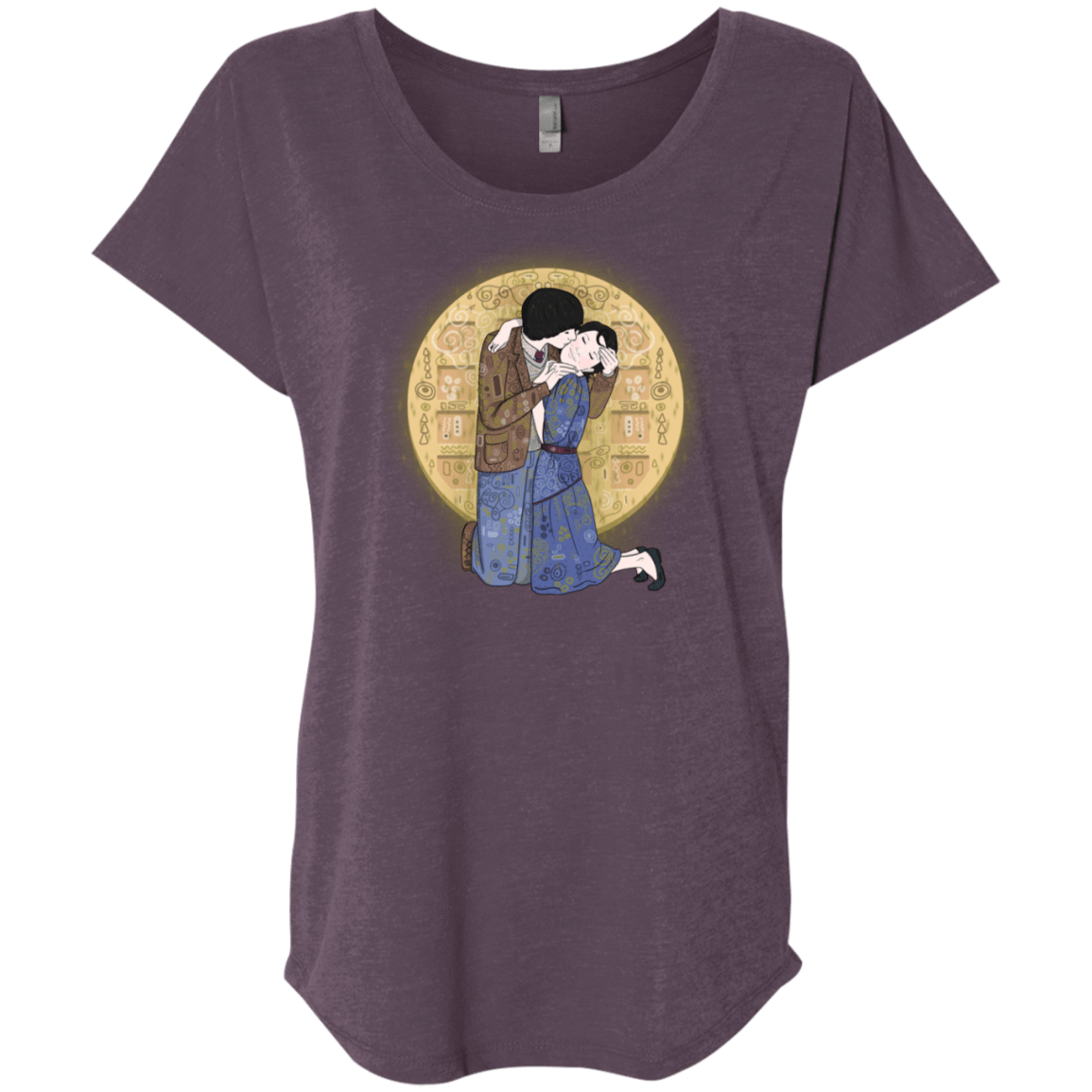 T-Shirts Vintage Purple / X-Small Stranger Klimt Triblend Dolman Sleeve