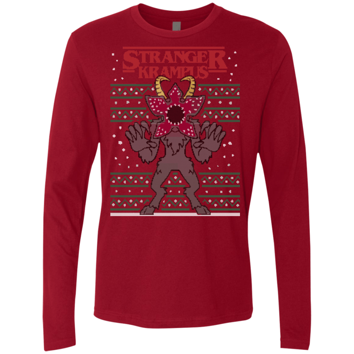 T-Shirts Cardinal / Small Stranger Krampus Men's Premium Long Sleeve