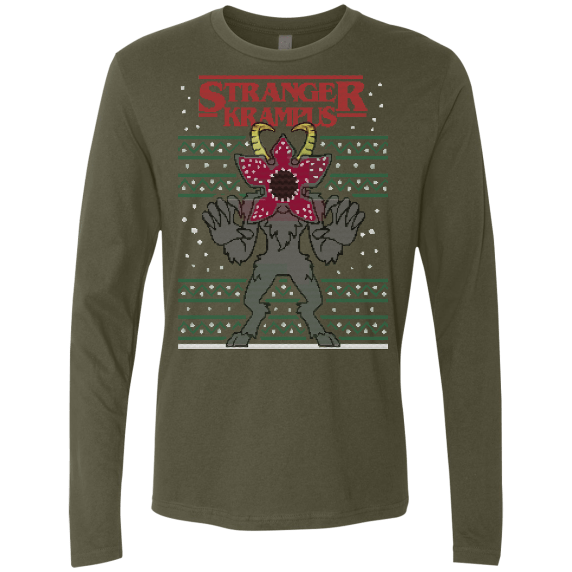 T-Shirts Military Green / Small Stranger Krampus Men's Premium Long Sleeve
