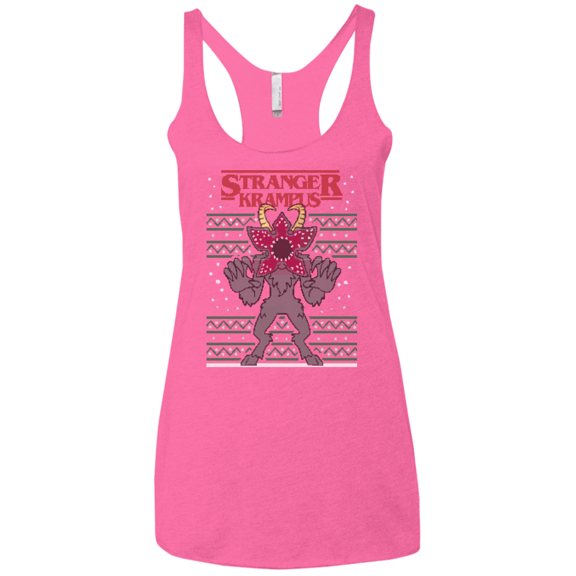 T-Shirts Vintage Pink / X-Small Stranger Krampus Women's Triblend Racerback Tank