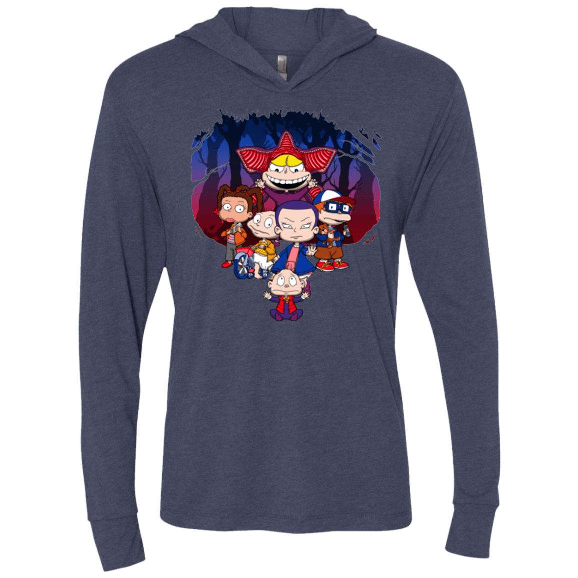 T-Shirts Vintage Navy / X-Small Stranger Rugs Triblend Long Sleeve Hoodie Tee