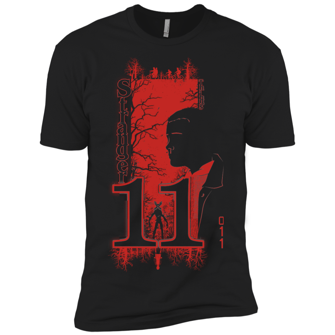 T-Shirts Black / X-Small Stranger Things 11 Profile Men's Premium T-Shirt