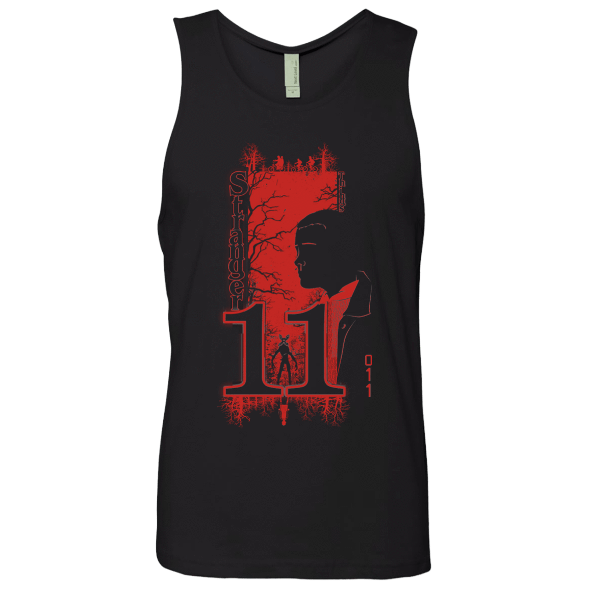 T-Shirts Black / Small Stranger Things 11 Profile Men's Premium Tank Top