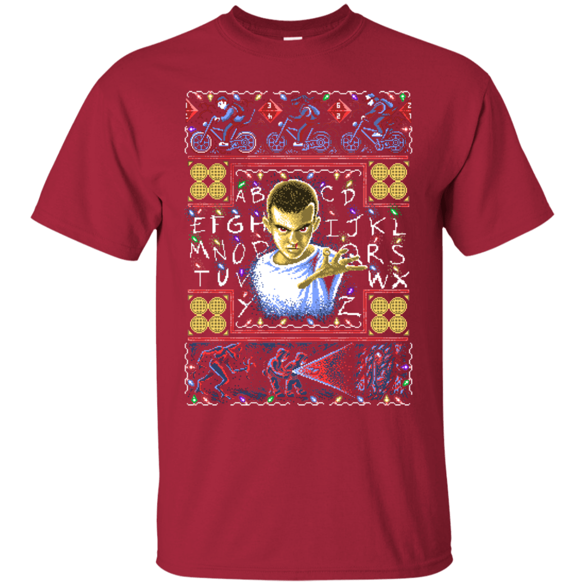 T-Shirts Cardinal / Small Stranger Things ugly sweater T-Shirt