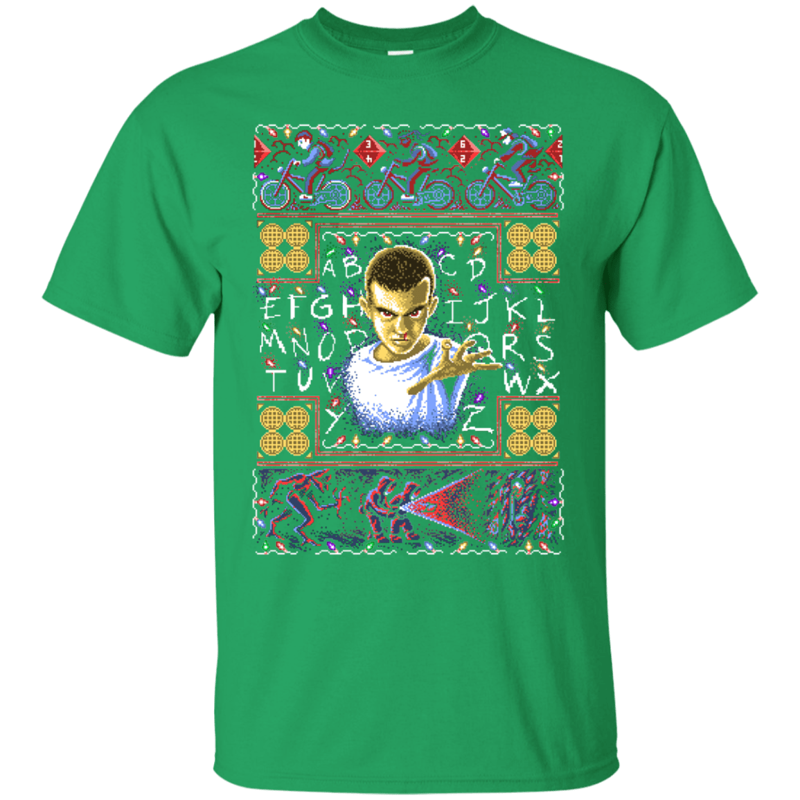 T-Shirts Irish Green / Small Stranger Things ugly sweater T-Shirt