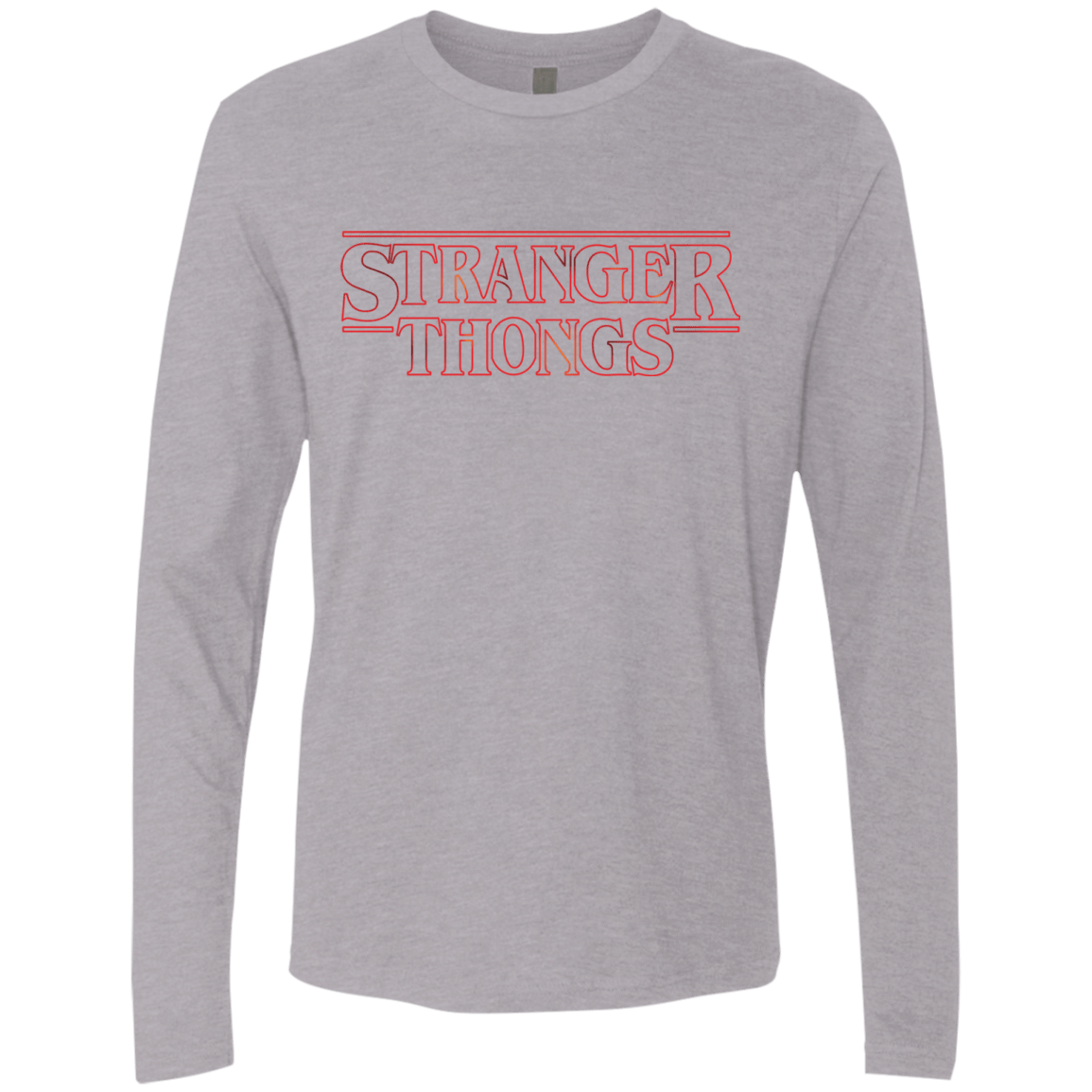 T-Shirts Heather Grey / Small Stranger Thongs Men's Premium Long Sleeve