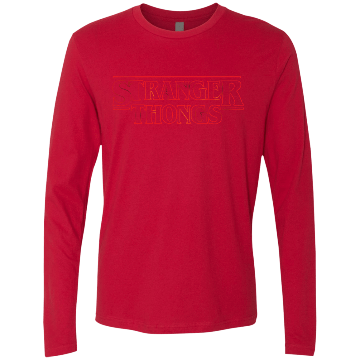 T-Shirts Red / Small Stranger Thongs Men's Premium Long Sleeve