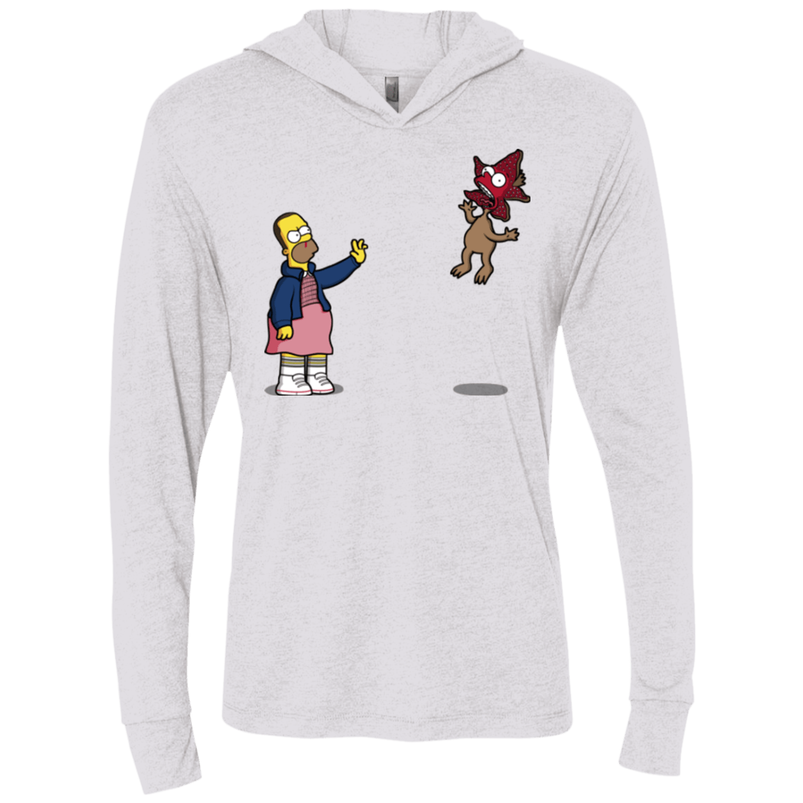 T-Shirts Heather White / X-Small Strangling Things Triblend Long Sleeve Hoodie Tee