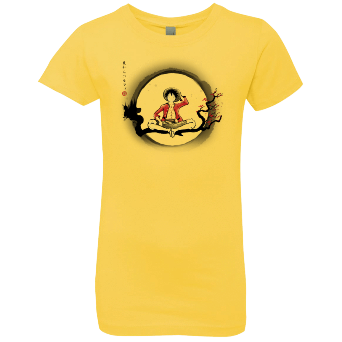 T-Shirts Vibrant Yellow / YXS Straw Hat Pirate Girls Premium T-Shirt