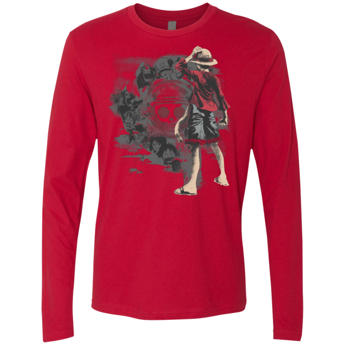 T-Shirts Red / Small Straw hats Men's Premium Long Sleeve