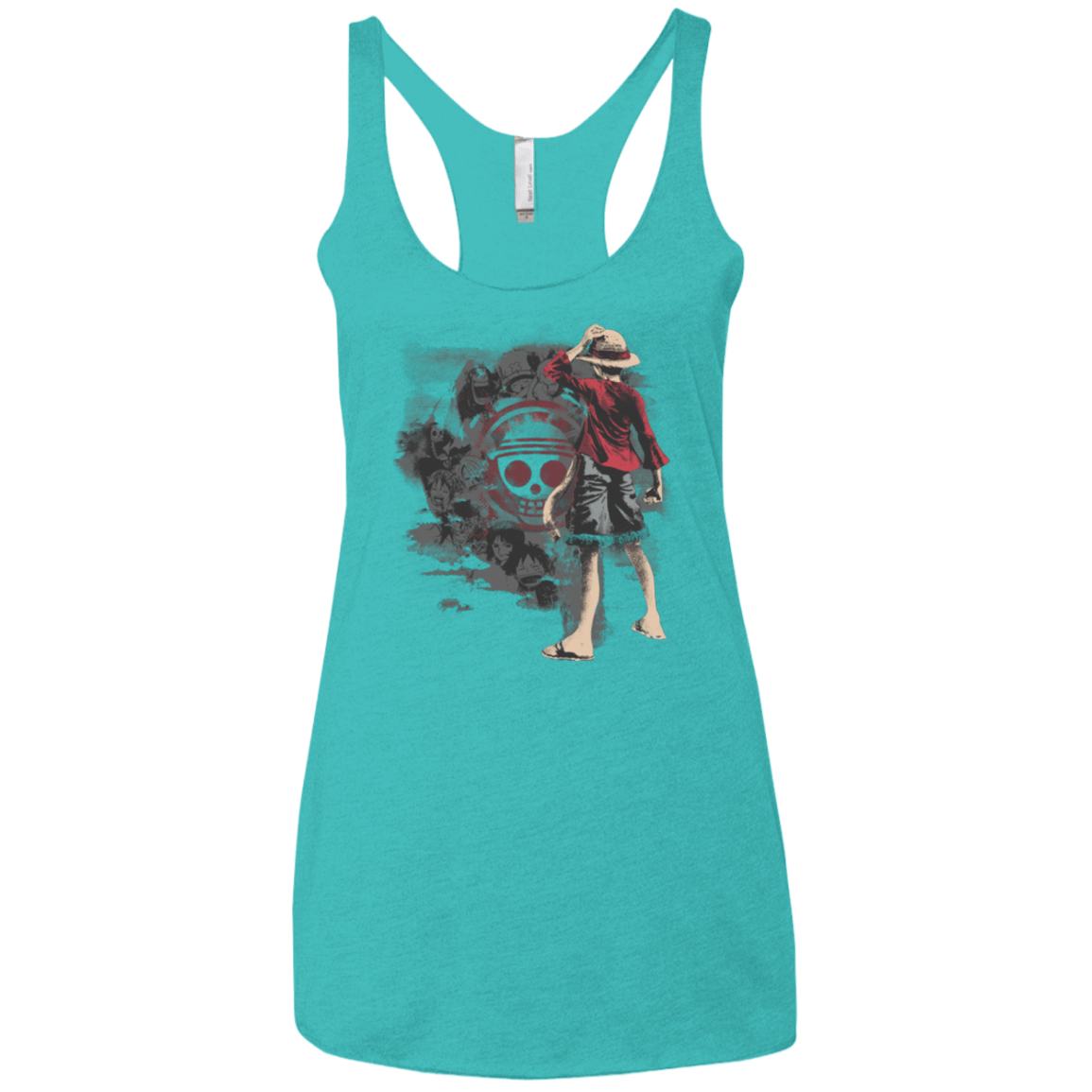 T-Shirts Tahiti Blue / X-Small Straw hats Women's Triblend Racerback Tank