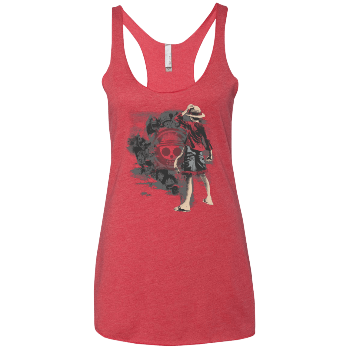 T-Shirts Vintage Red / X-Small Straw hats Women's Triblend Racerback Tank