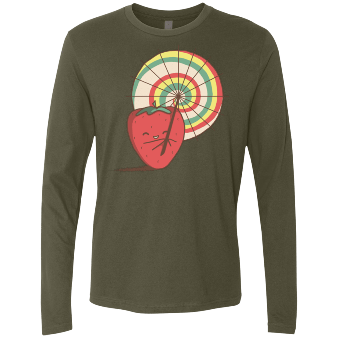 T-Shirts Military Green / Small Strawberry Frye Men's Premium Long Sleeve