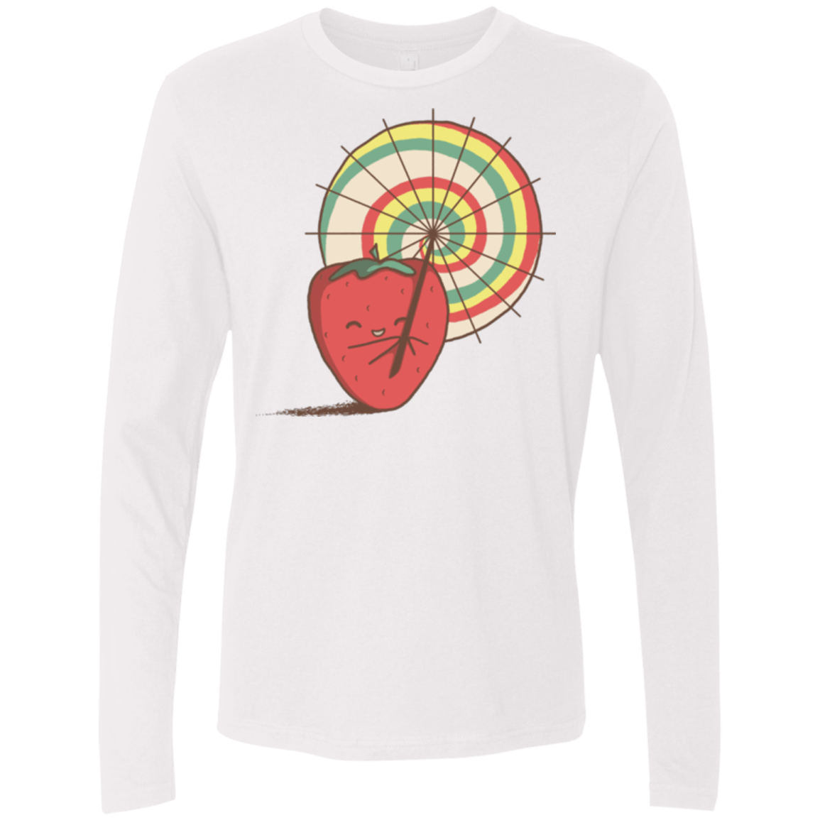 T-Shirts White / Small Strawberry Frye Men's Premium Long Sleeve