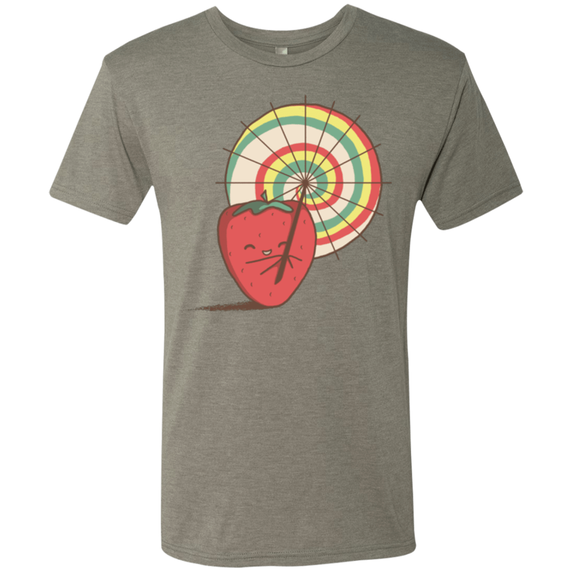 T-Shirts Venetian Grey / Small Strawberry Frye Men's Triblend T-Shirt