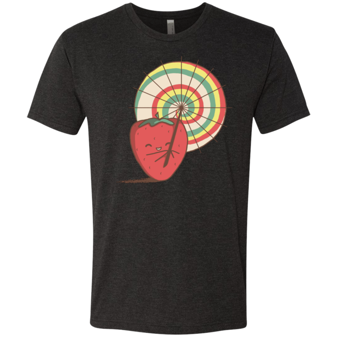 T-Shirts Vintage Black / Small Strawberry Frye Men's Triblend T-Shirt