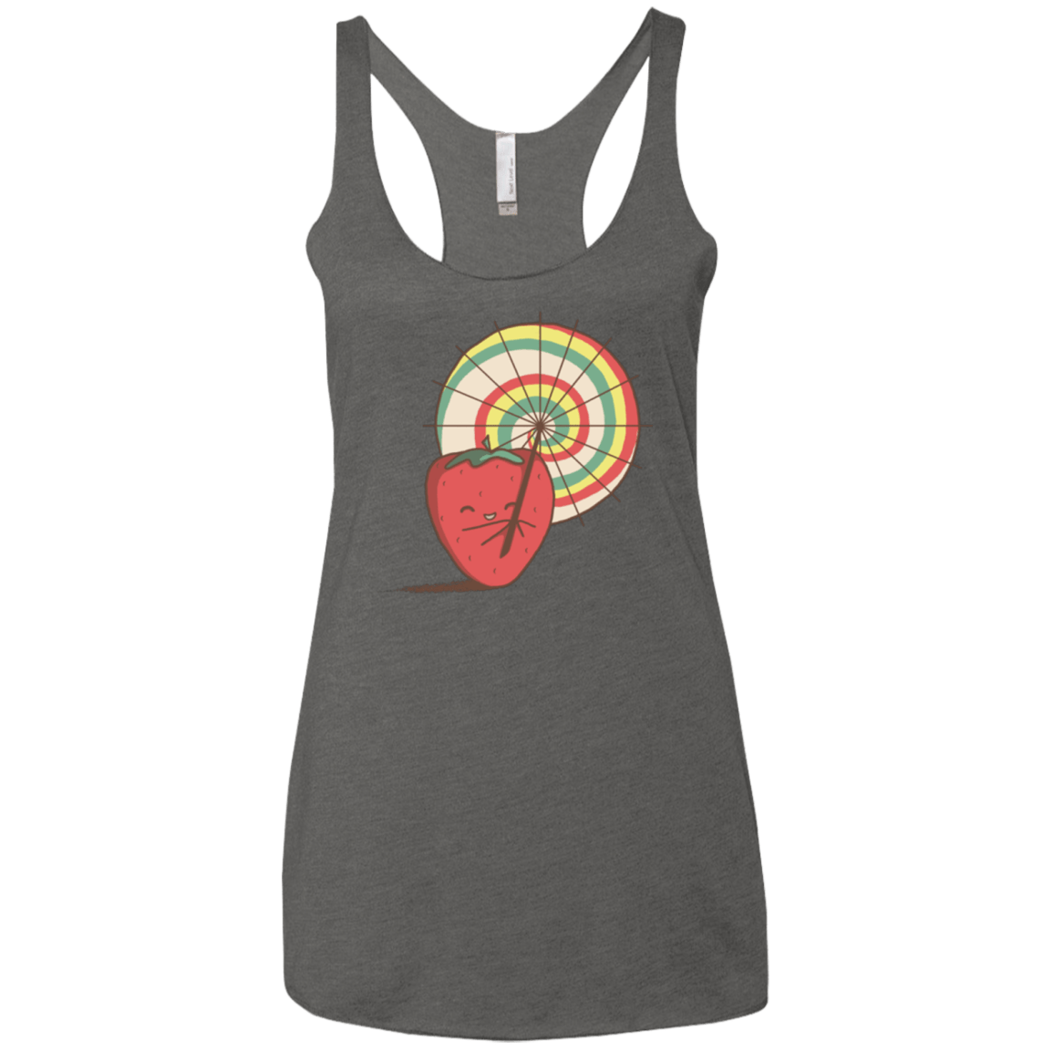 T-Shirts Premium Heather / X-Small Strawberry Frye Women's Triblend Racerback Tank