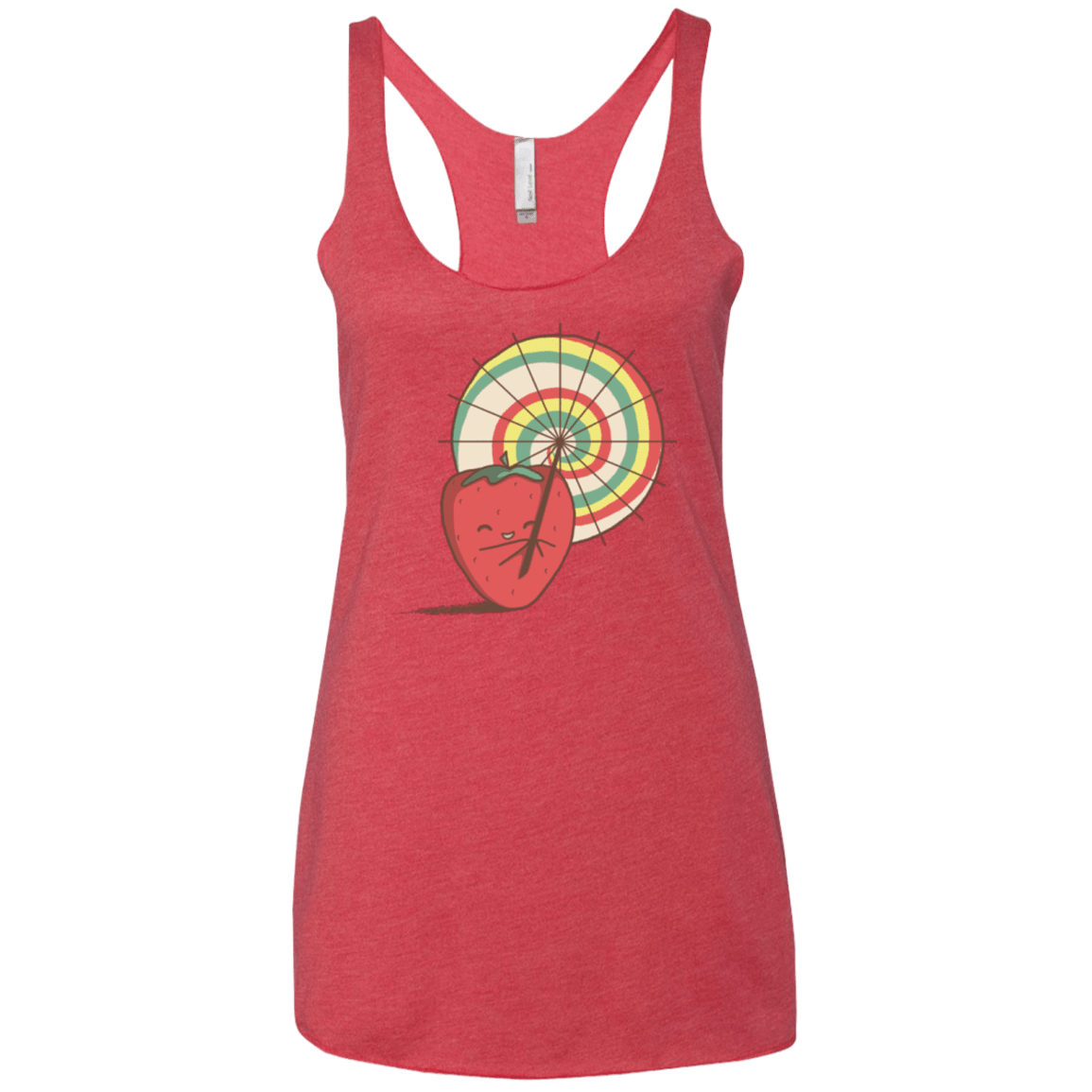 T-Shirts Vintage Red / X-Small Strawberry Frye Women's Triblend Racerback Tank