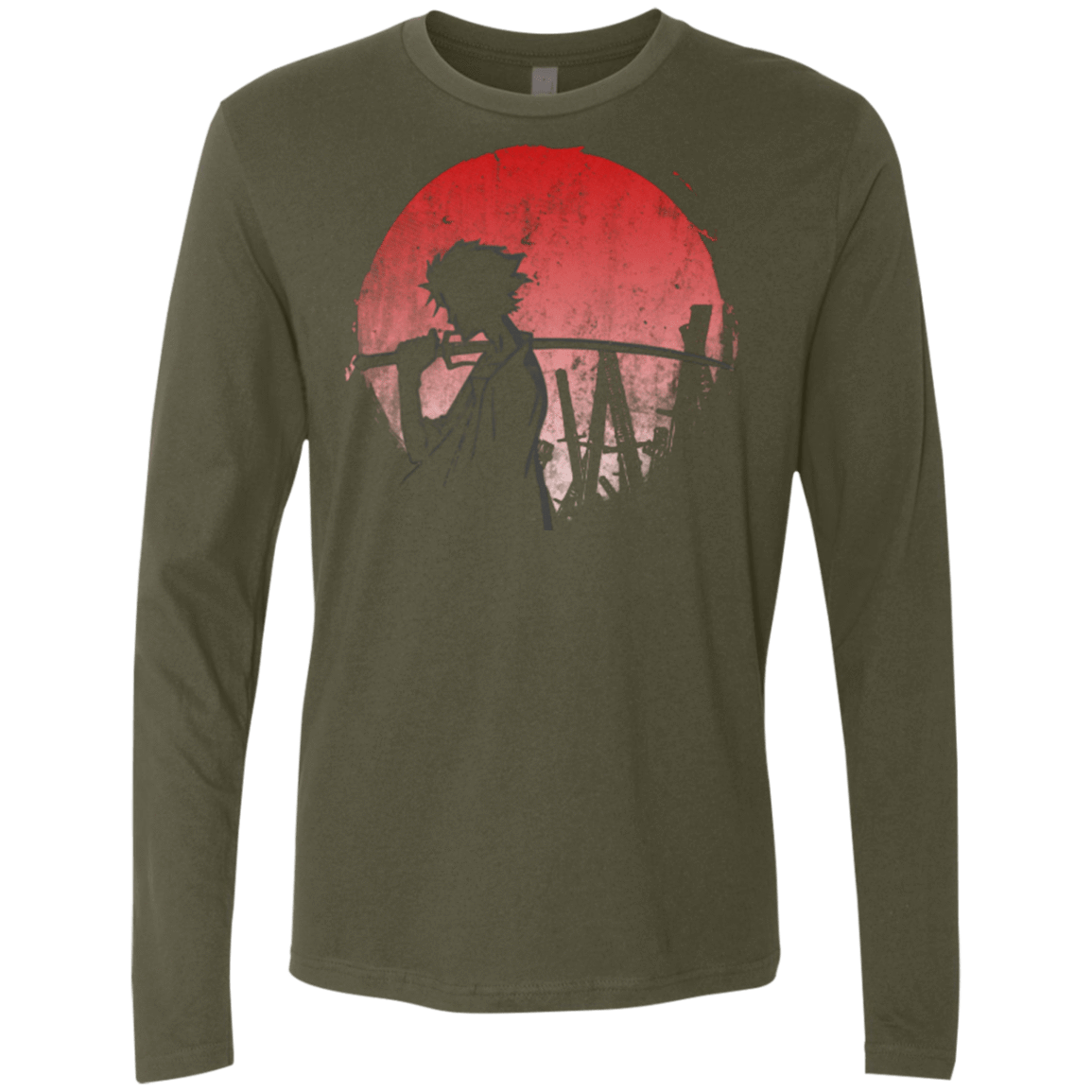 T-Shirts Military Green / Small Stray dog mugan Men's Premium Long Sleeve