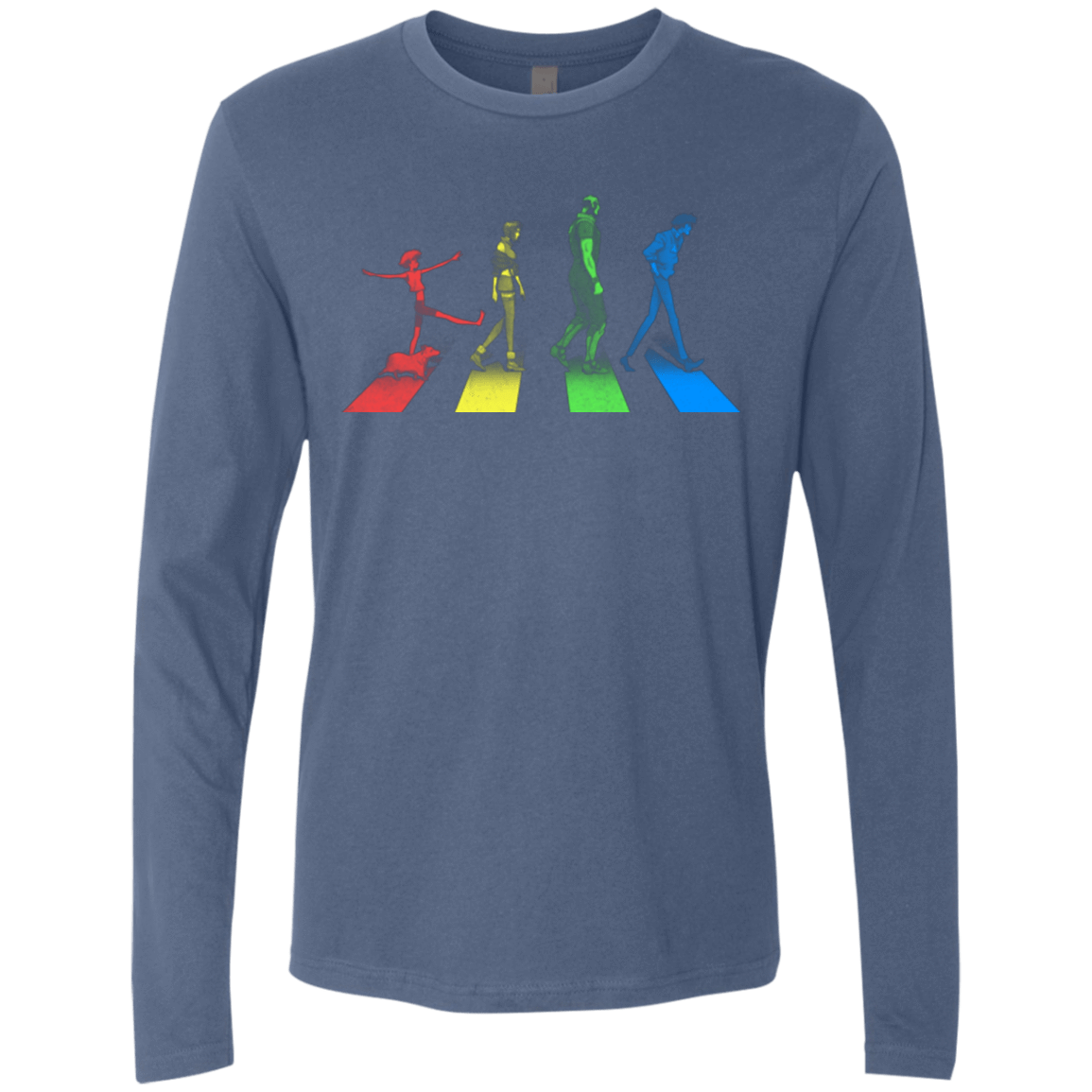 T-Shirts Indigo / Small Stray Dog Strut Men's Premium Long Sleeve