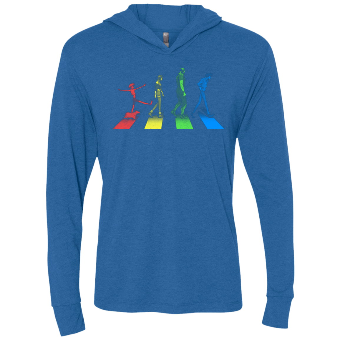 T-Shirts Vintage Royal / X-Small Stray Dog Strut Triblend Long Sleeve Hoodie Tee