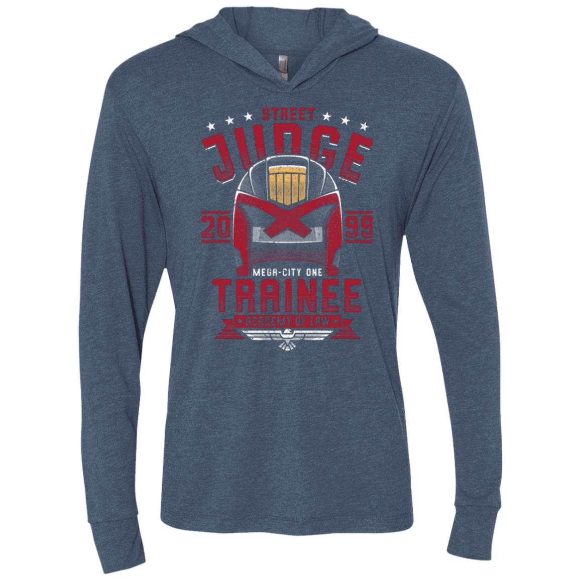 T-Shirts Indigo / X-Small Street Judge Triblend Long Sleeve Hoodie Tee