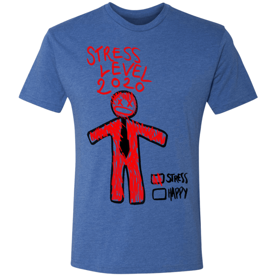 T-Shirts Vintage Royal / S Stress Level Men's Triblend T-Shirt