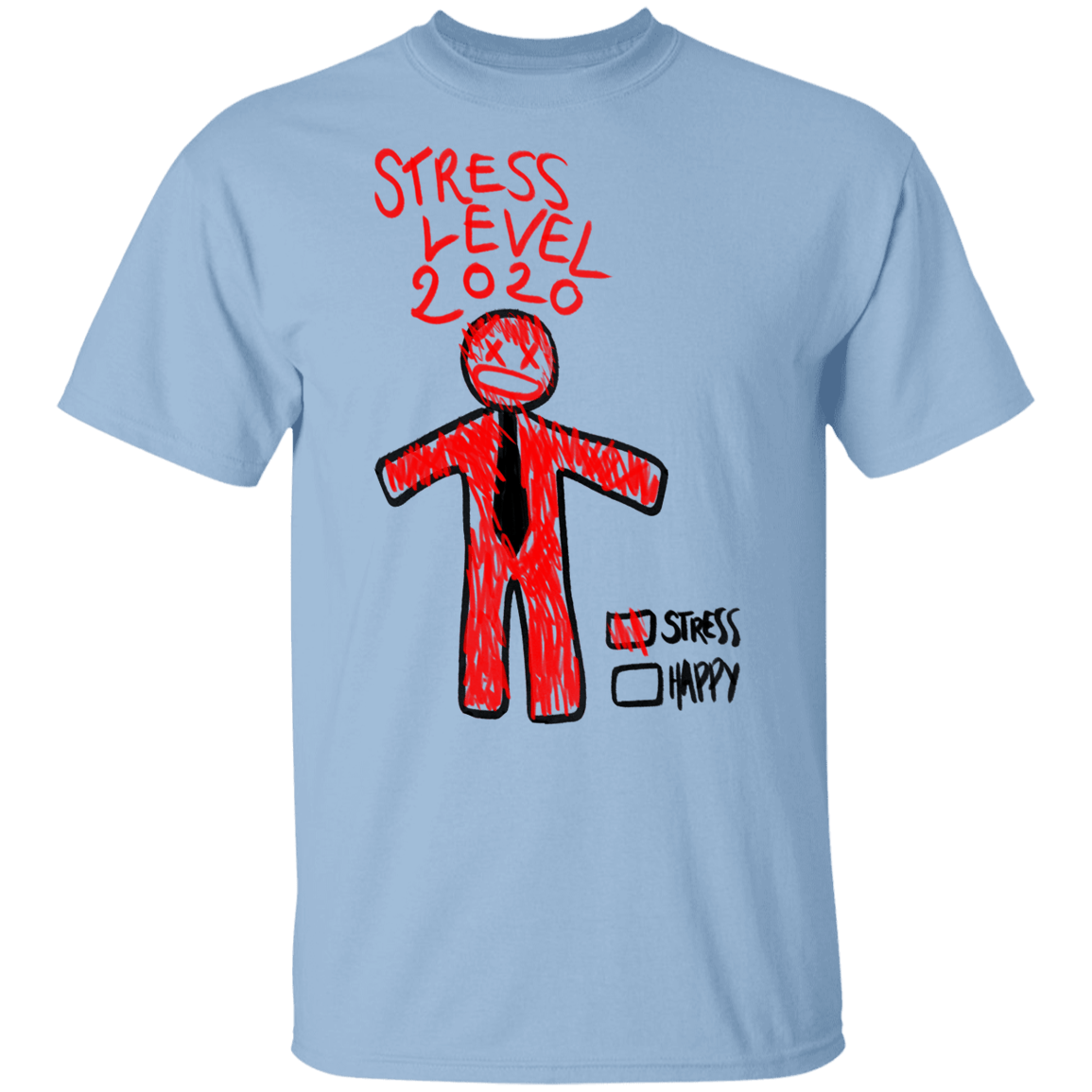 T-Shirts Light Blue / YXS Stress Level Youth T-Shirt