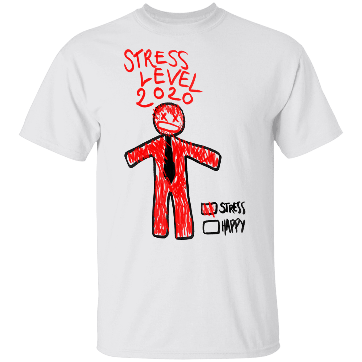 T-Shirts White / YXS Stress Level Youth T-Shirt