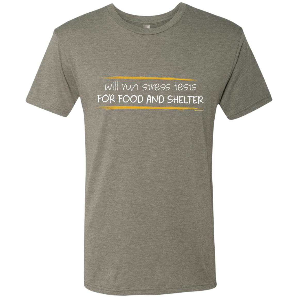 T-Shirts Venetian Grey / Small Stress Testing For Food And Shelter Men's Triblend T-Shirt