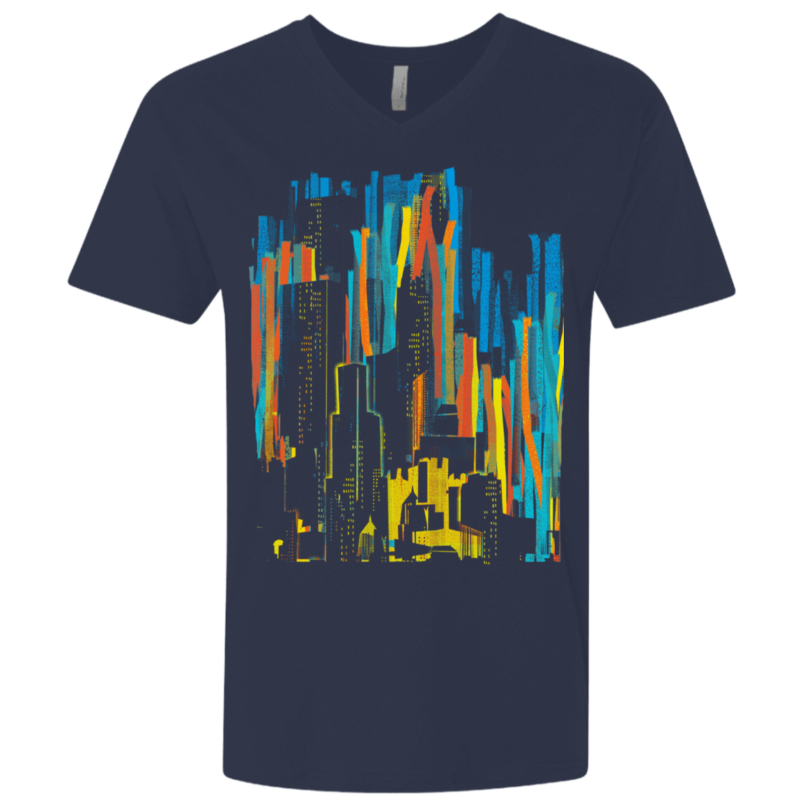 T-Shirts Midnight Navy / X-Small Stripey City Men's Premium V-Neck