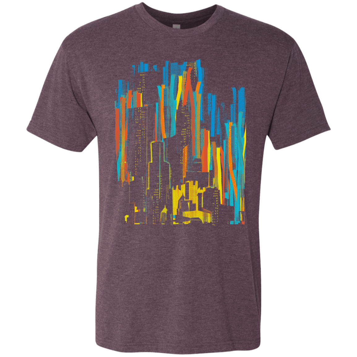 T-Shirts Vintage Purple / S Stripey City Men's Triblend T-Shirt
