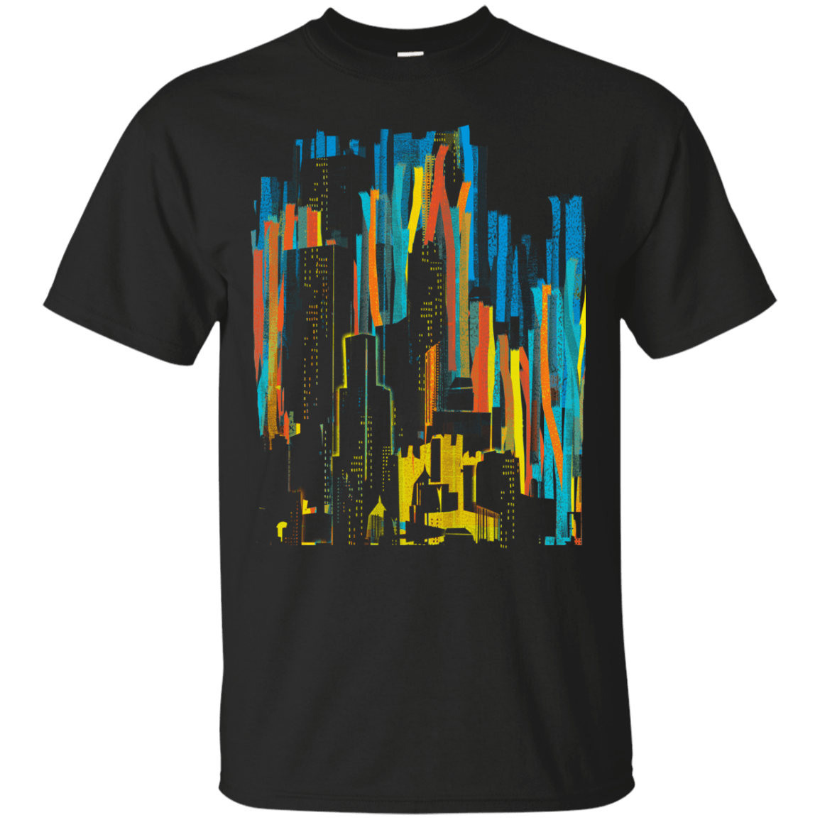 T-Shirts Black / S Stripey City T-Shirt