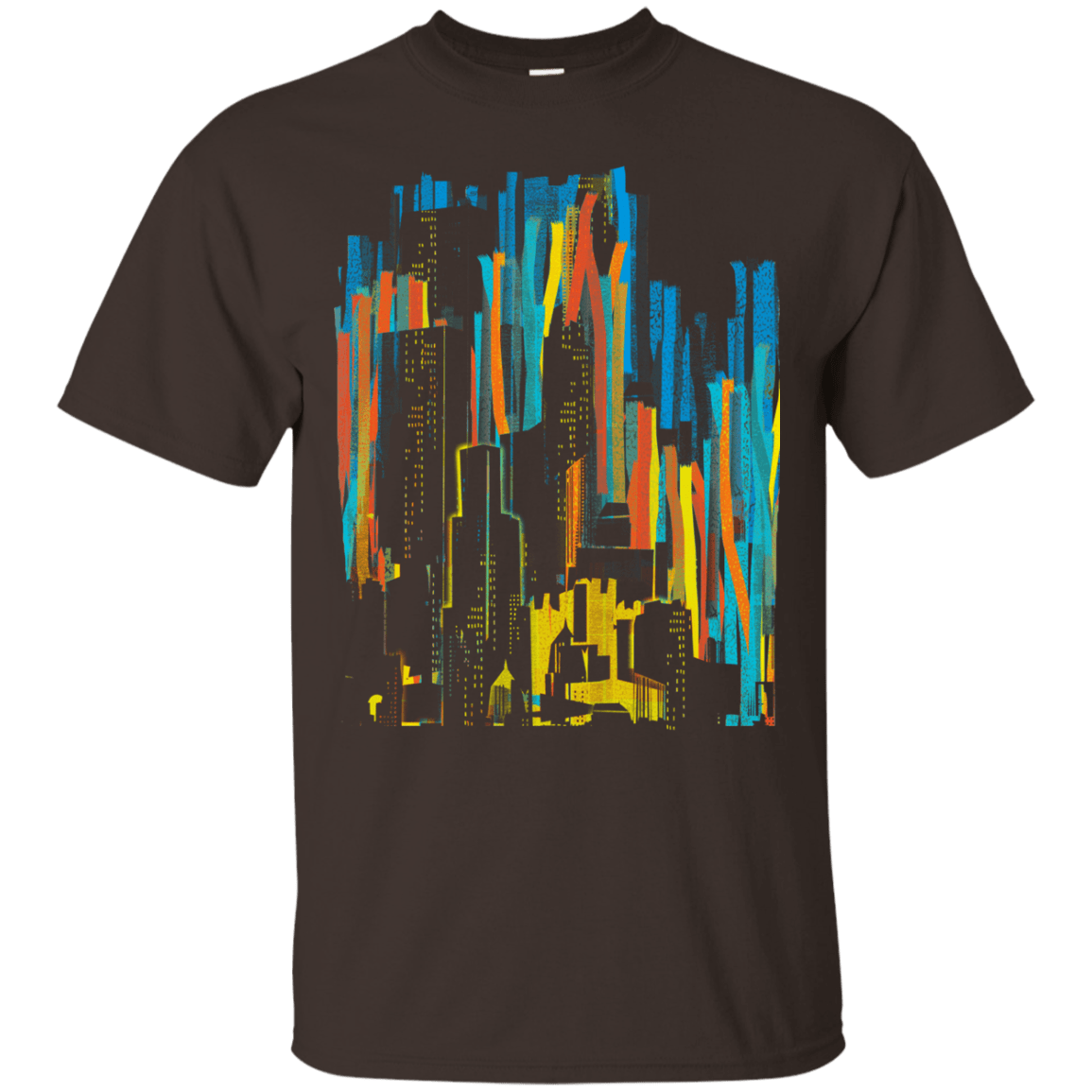 T-Shirts Dark Chocolate / S Stripey City T-Shirt