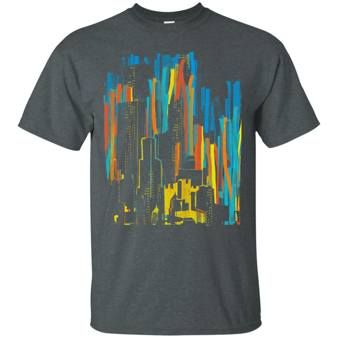 T-Shirts Dark Heather / S Stripey City T-Shirt