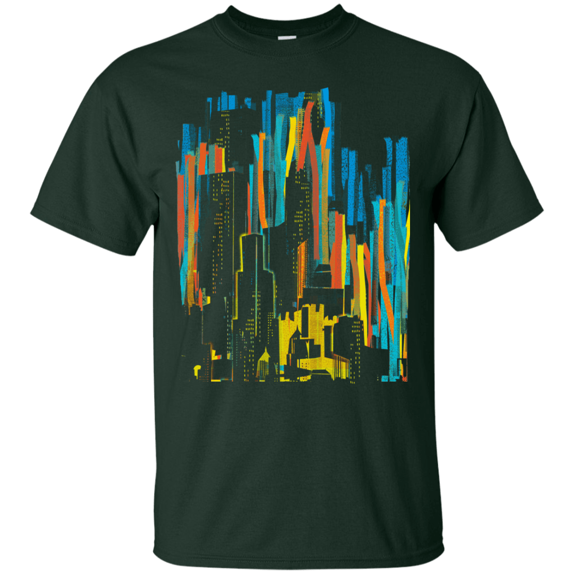 T-Shirts Forest / S Stripey City T-Shirt